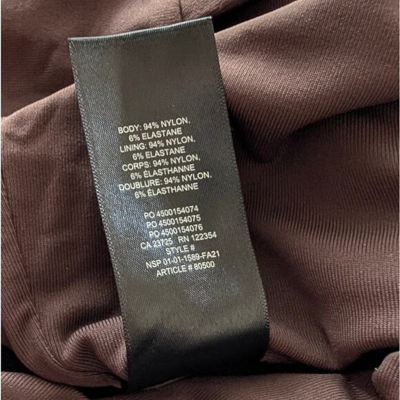 Aritzia Babaton Brown Contour Crewneck Short Sleeve Bodysuit, size S - Picture 7 of 8